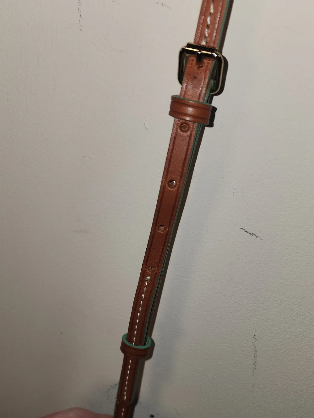 Dooney & Bourke Leather Picnic Pink Mint Gingham Crossbody Shoulder Bag Purse - Picture 4 of 12